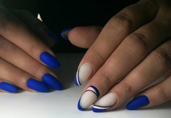 Голубой маникюр стильные идеи дизайна ногтей