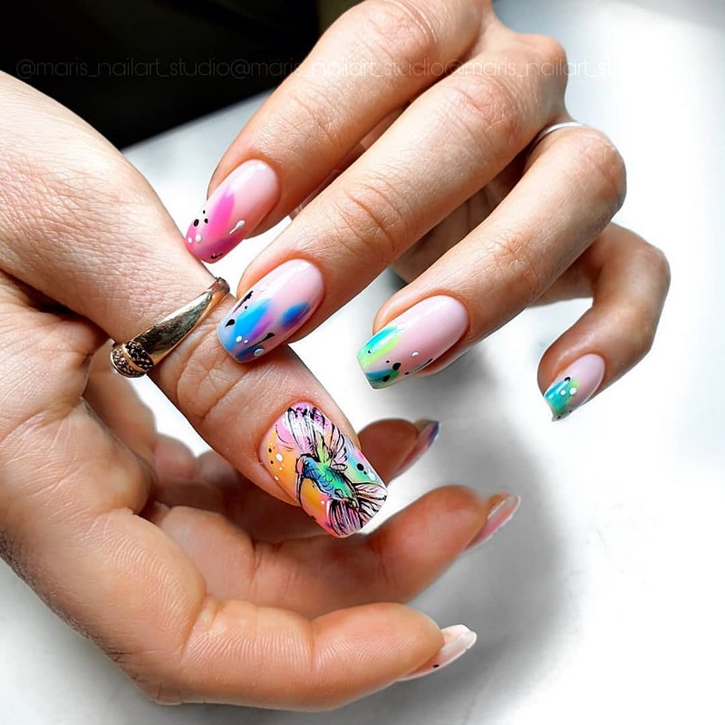 Красивые рисунки цветов на ногтях: фото , дизайн